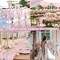 10FT Blushing Pink Chiffon Table Runner 30x120 Inches Spring Boho Sheer Fabric Table Runner for Wedding Bridal Baby Shower Birthday Party Valentine's Day Decorations